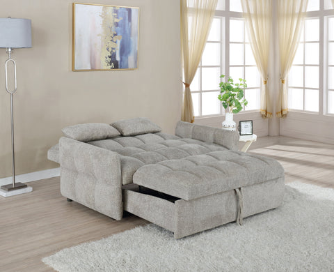 Coaster Cotswold Tufted Cushion Sleeper Sofa Bed Beige Model 508307