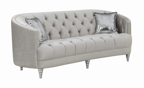 Coaster Avonlea Sloped Arm Tufted Sofa Grey Model 508461