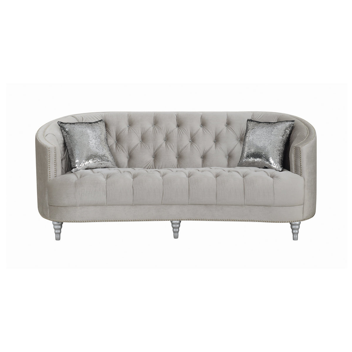 Coaster Avonlea Sloped Arm Tufted Sofa Grey Model 508461