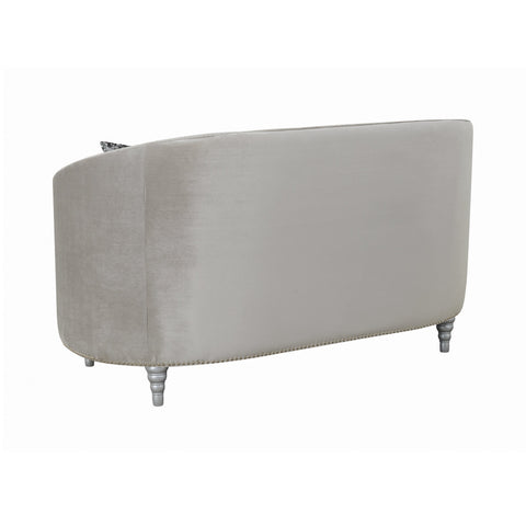 Coaster Avonlea Sloped Arm Tufted Loveseat Grey Model 508462