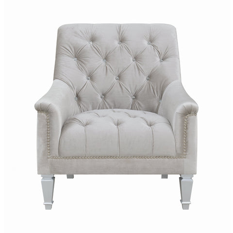 Coaster Avonlea Sloped Arm Tufted Chair Grey Model 508463