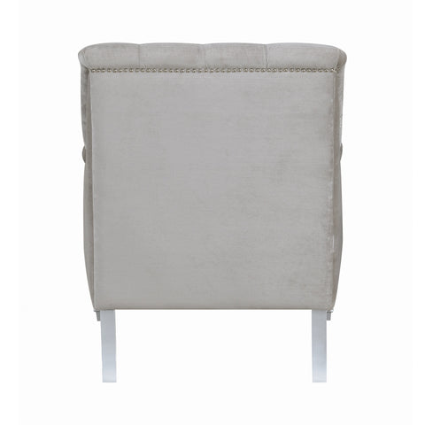 Coaster Avonlea Sloped Arm Tufted Chair Grey Model 508463