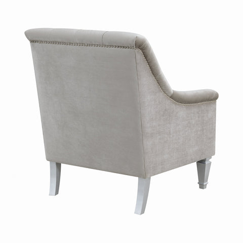 Coaster Avonlea Sloped Arm Tufted Chair Grey Model 508463