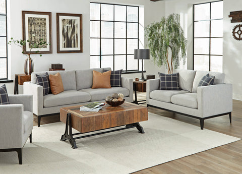 Coaster Apperson Cushioned Back Sofa Light Grey Model 508681