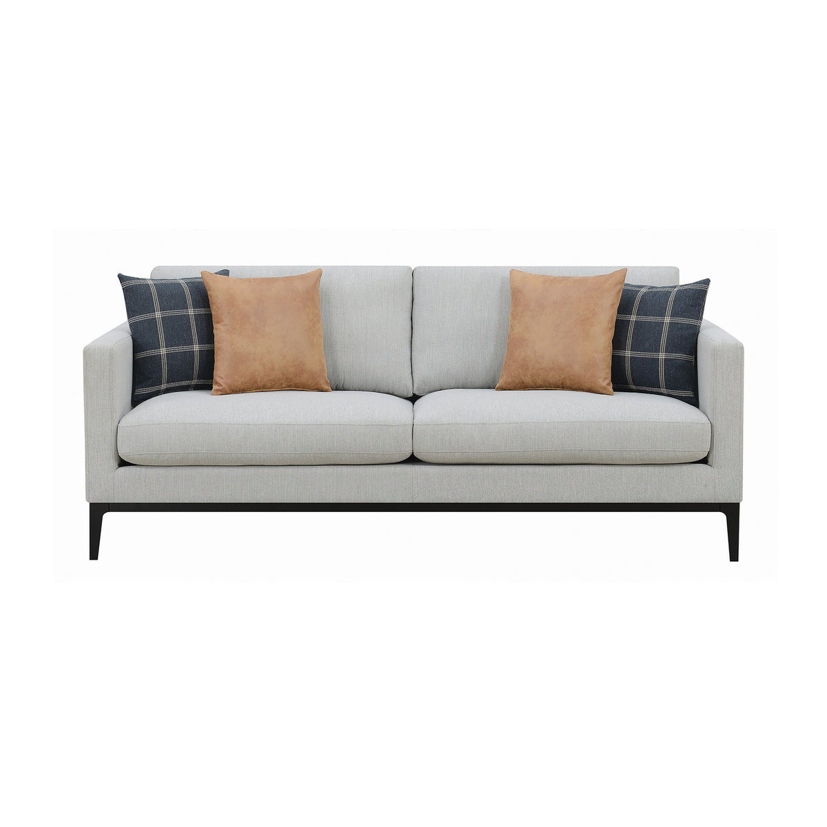 Coaster Apperson Cushioned Back Sofa Light Grey Model 508681