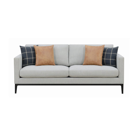 Coaster Apperson Cushioned Back Sofa Light Grey Model 508681