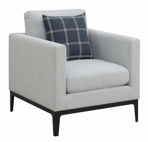 Coaster Apperson Cushioned Back Arm Chair Light Grey Model 508683