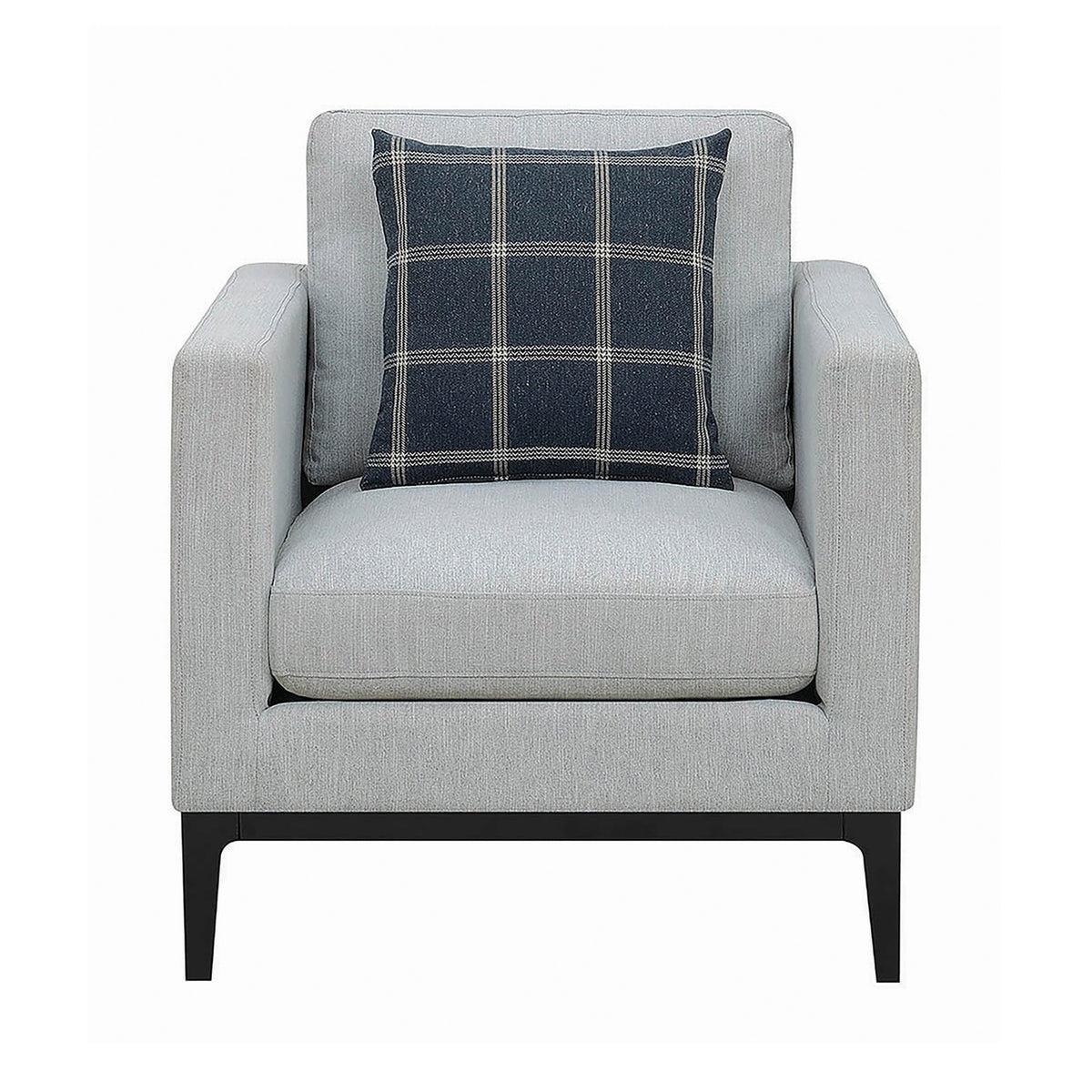 Coaster Apperson Cushioned Back Arm Chair Light Grey Model 508683