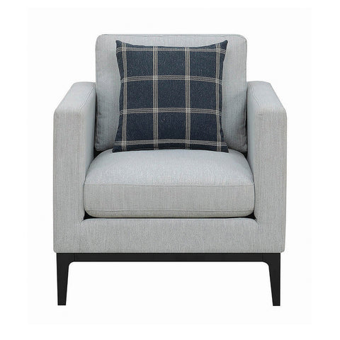Coaster Apperson Cushioned Back Arm Chair Light Grey Model 508683