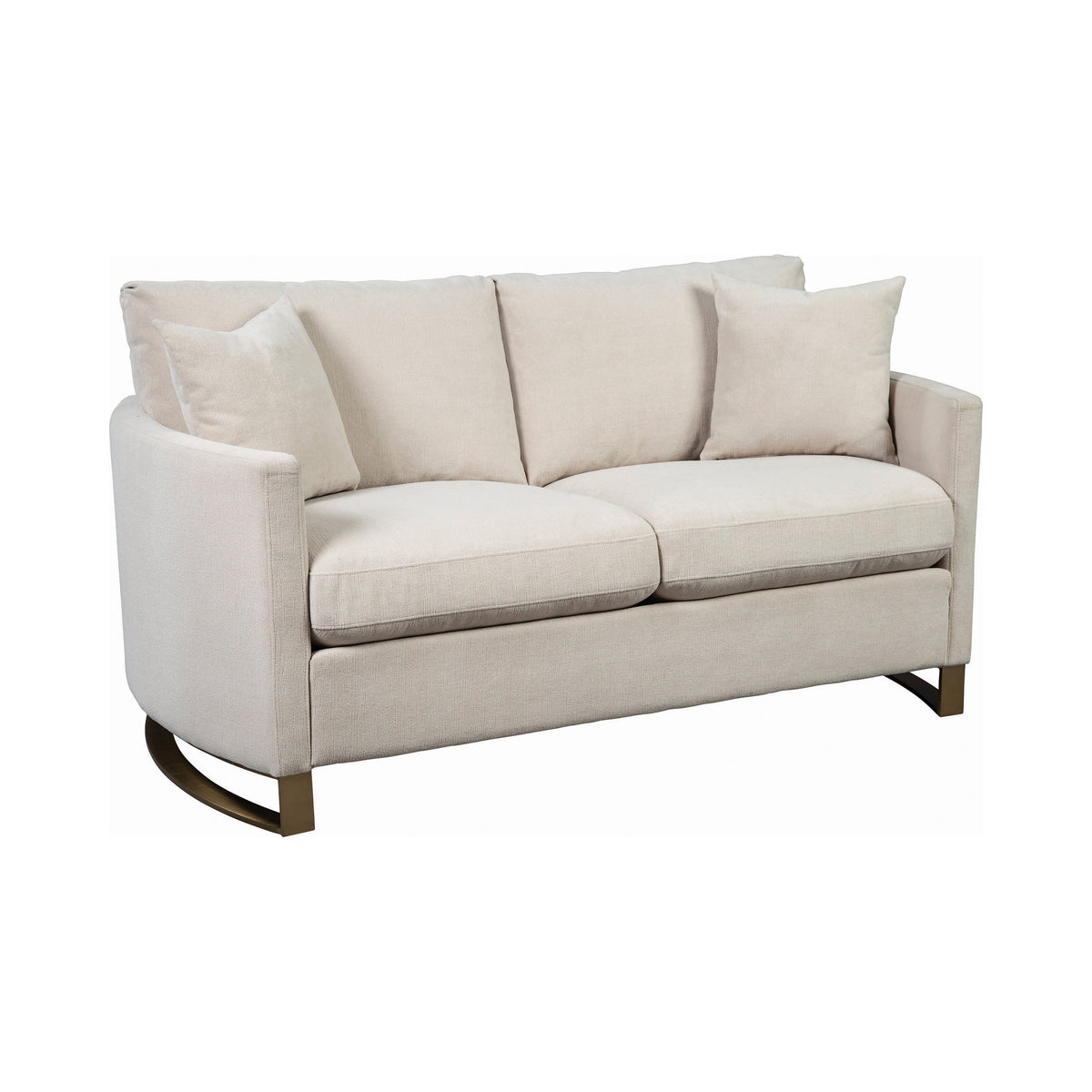 Coaster Corliss Upholstered Arched Arms Loveseat Beige Model 508822