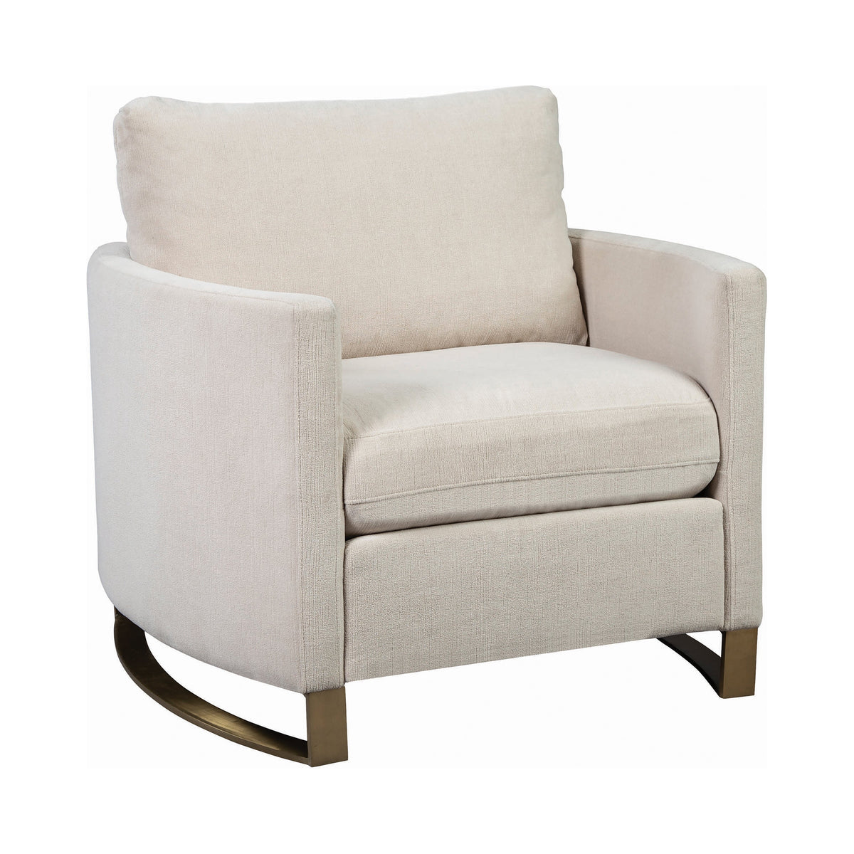 Coaster Corliss Upholstered Arched Arms Chair Beige Model 508823