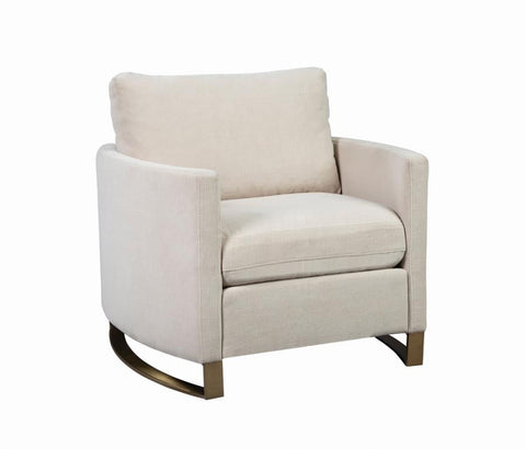 Coaster Corliss Upholstered Arched Arms Chair Beige Model 508823