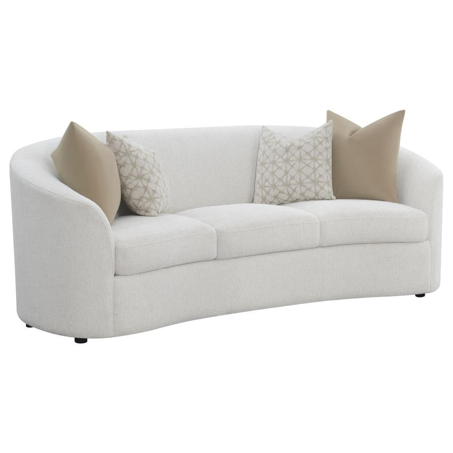 Coaster Rainn Upholstered Tight Back Sofa Latte Model 509171