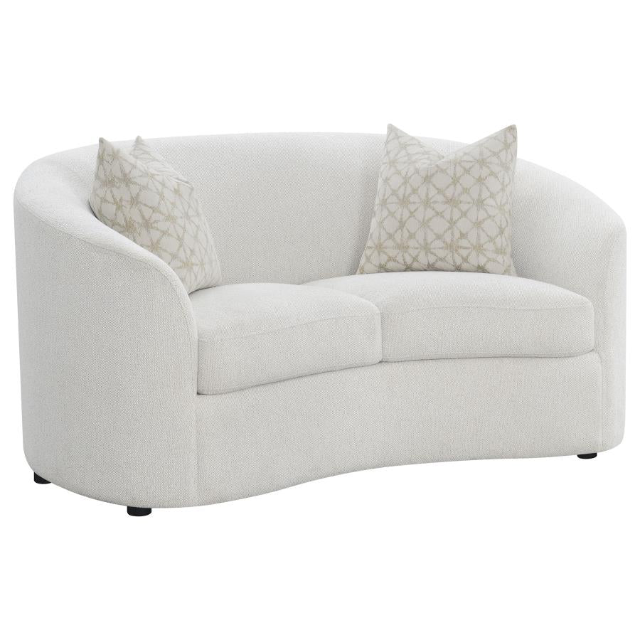 Coaster Rainn Upholstered Tight Back Loveseat Latte Model 509172
