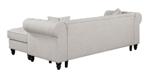 Coaster Cecilia Upholstered Tufted Sectional Oatmeal Model 509457
