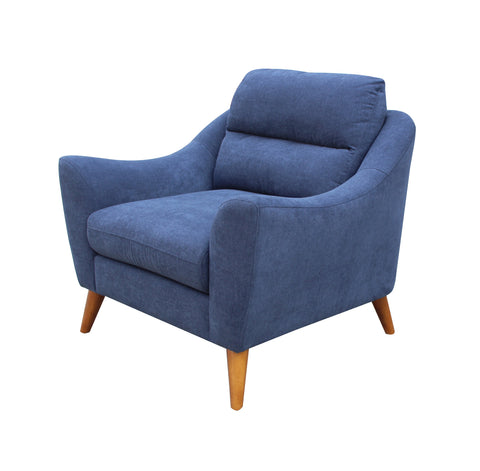 Coaster Gano Sloped Arm Upholstered Chair Navy Blue Model 509516