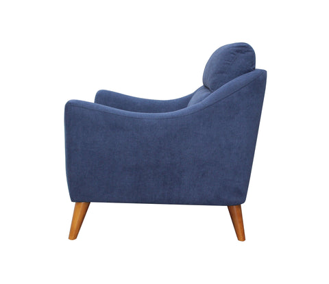 Coaster Gano Sloped Arm Upholstered Chair Navy Blue Model 509516