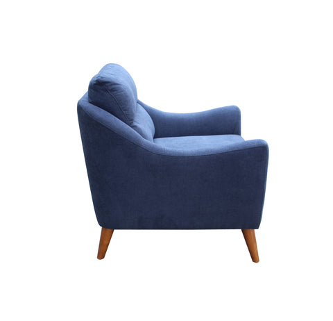 Coaster Gano Sloped Arm Upholstered Chair Navy Blue Model 509516