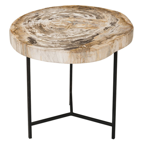 Classic Home Riley Petrified Wood Accent Table Medium Model 51000044