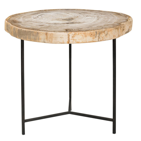 Classic Home Riley Petrified Wood Accent Table Large Model 51000045