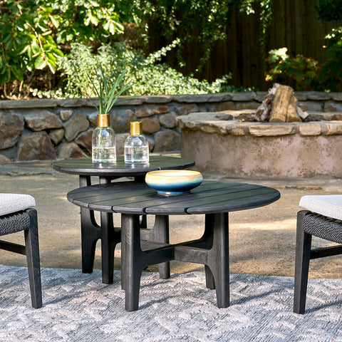 Classic Home Dawn 31.5" Outdoor Round Coffee Black Model 51005866