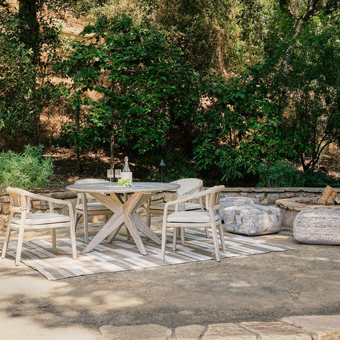 Classic Home Alameda 53" Outdoor Round Dining Table Gray Model 51005874