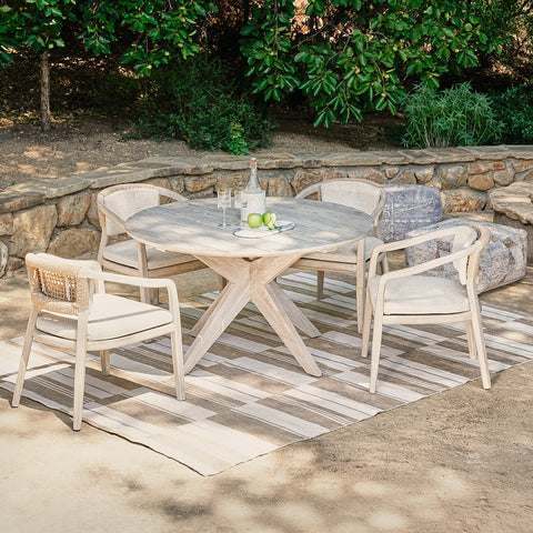 Classic Home Alameda 53" Outdoor Round Dining Table Gray Model 51005874