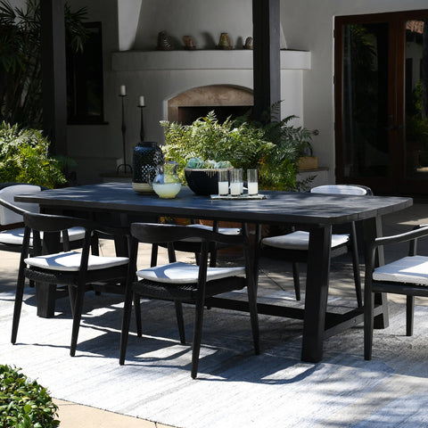 Classic Home Agnes 94" Outdoor Dining Table Black Model 51005876