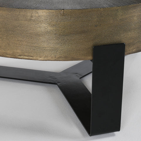 Classic Home Domingo 36" Round Outdoor Coffee Table Brass Model 51011558