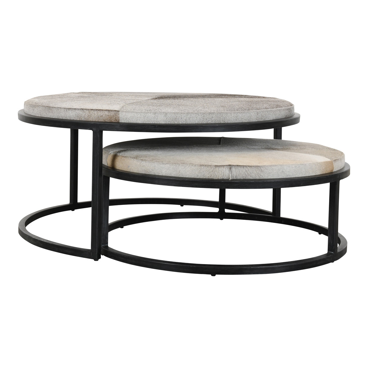 Classic Home Hayword Nesting Coffee Tables Set Of 2 Gray Hide Model 51011686