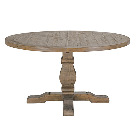 Classic Home Caleb Round Dining Table Distressed Brown Model 51030183