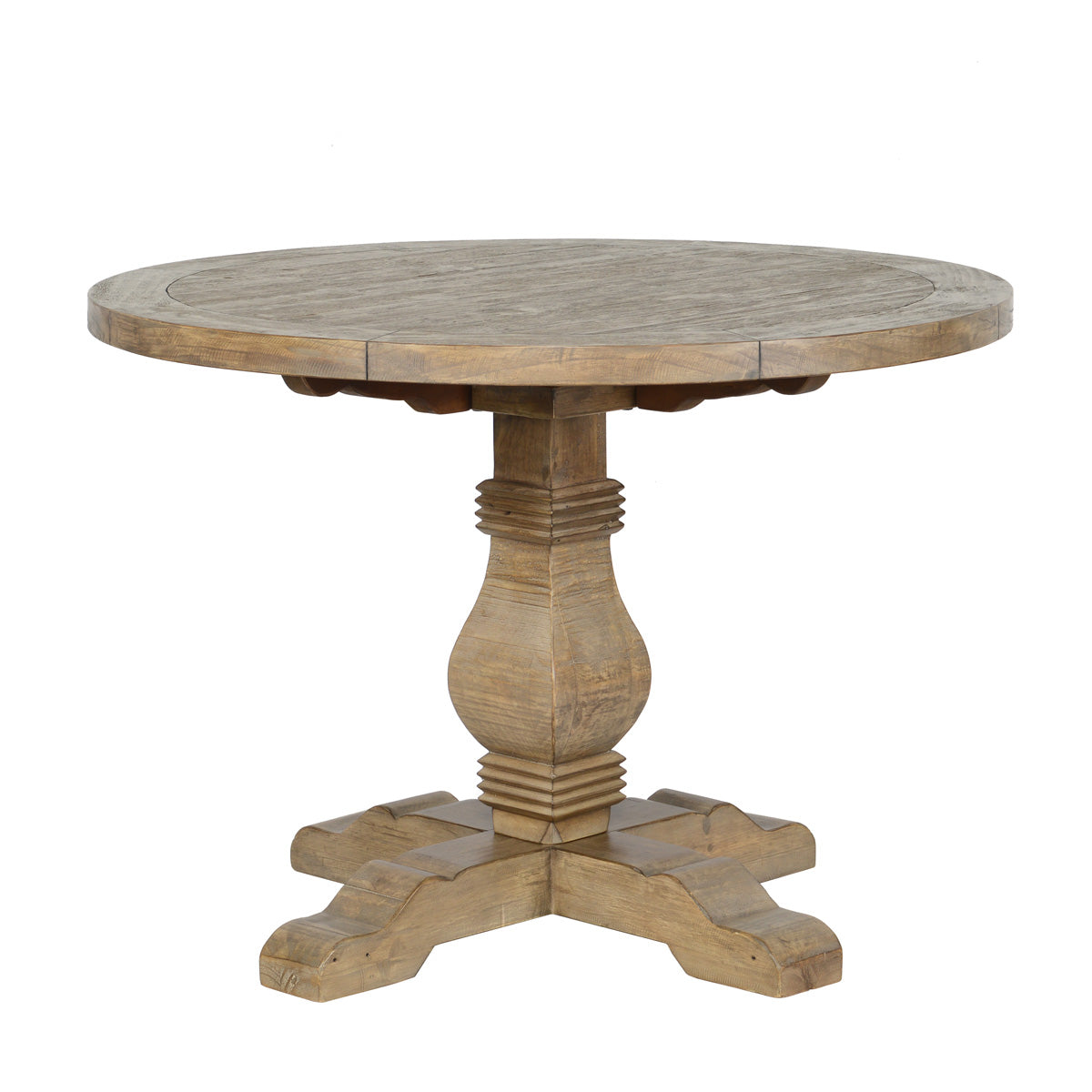 Classic Home Caleb Round Dining Table Distressed Brown Model 51030595