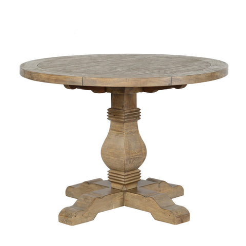 Classic Home Caleb Round Dining Table Distressed Brown Model 51030595