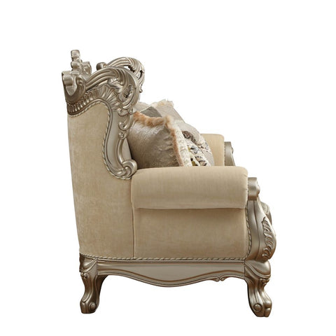 ACME Ranita Fabric & Champagne Finish Ranita Sofa Model 51040