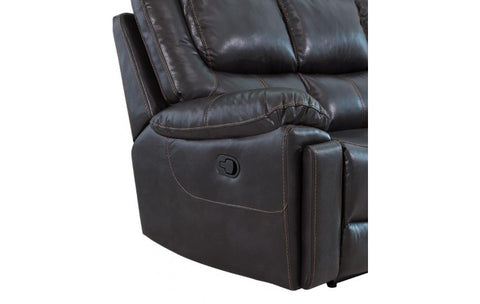 2 Pc Caviani Top Grain Leather Sofa Set Model:  5108-BROWN-2PC
