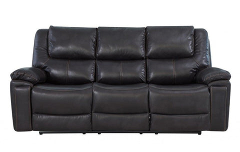 2 Pc Caviani Top Grain Leather Sofa Set Model:  5108-BROWN-2PC