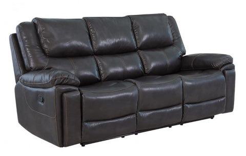2 Pc Caviani Top Grain Leather Sofa Set Model:  5108-BROWN-2PC