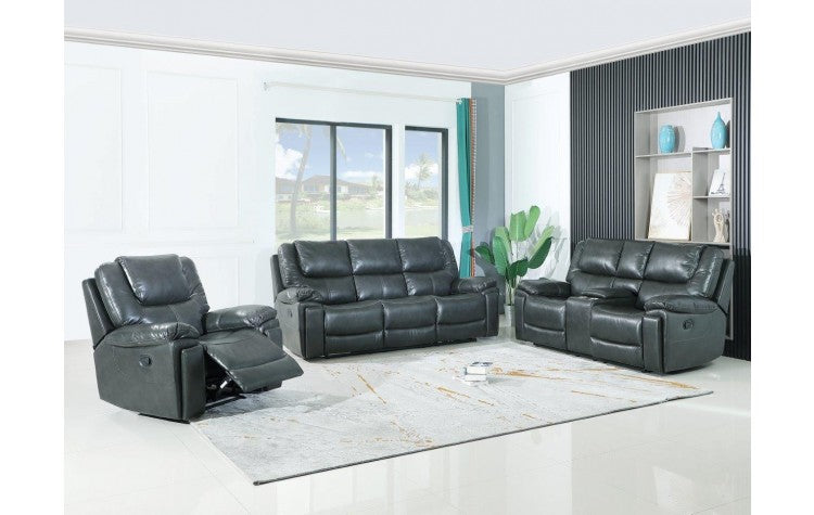 Caviani Top Grain Leather Sofa Set Model:  5108-GREY