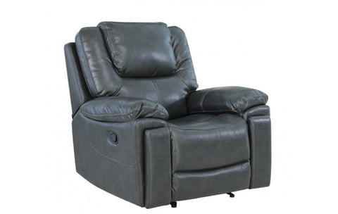 5108 Dark Gray Leather-Aire Manual Reclining ChairModel:  5108-GREY-CH