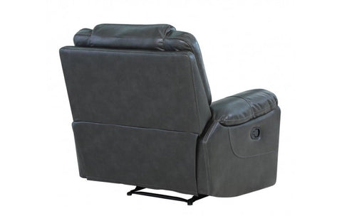 5108 Dark Gray Leather-Aire Manual Reclining ChairModel:  5108-GREY-CH