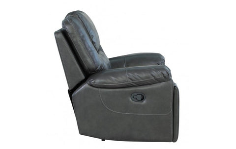5108 Dark Gray Leather-Aire Manual Reclining ChairModel:  5108-GREY-CH