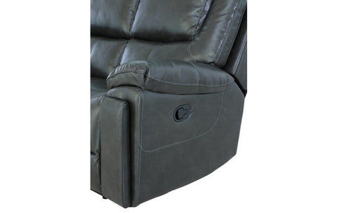 2 Pc Caviani Top Grain Leather Sofa Set Model:  5108-GREY-2PC
