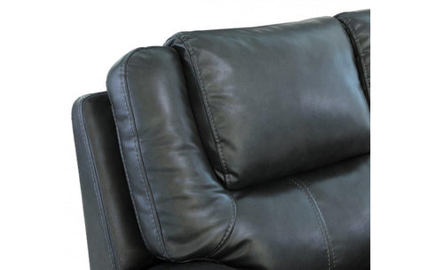 2 Pc Caviani Top Grain Leather Sofa Set Model:  5108-GREY-2PC