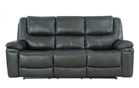 2 Pc Caviani Top Grain Leather Sofa Set Model:  5108-GREY-2PC