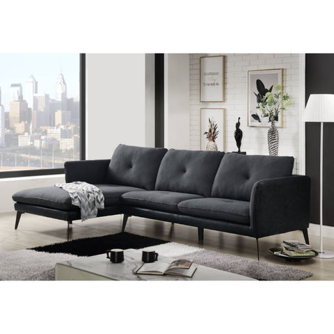 ACME Harun Gray Fabric & PU Harun Sectional Sofa Model 51480