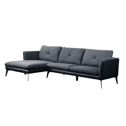 ACME Harun Gray Fabric & PU Harun Sectional Sofa Model 51480