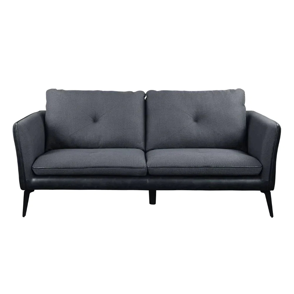Harun Gray Fabric & PU Sofa Model 51490 By ACME Furniture
