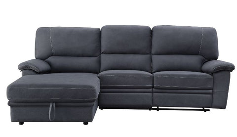 ACME Trifora Dark Gray Fabric Trifora Sectional Sofa Model 51605