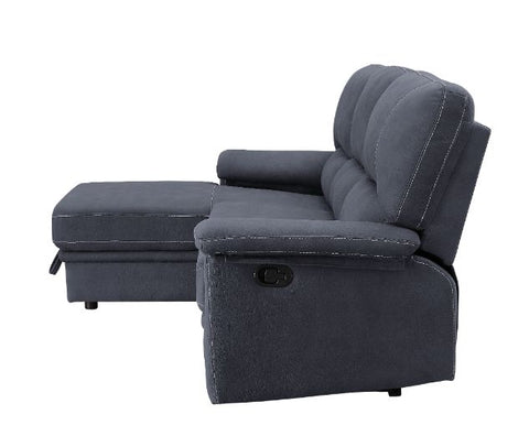 ACME Trifora Dark Gray Fabric Trifora Sectional Sofa Model 51605