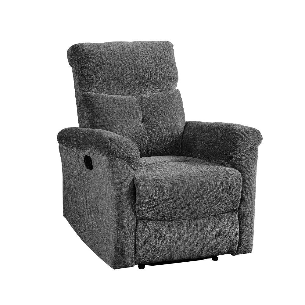 Treyton Gray Chenille Recliner Model 51817 By ACME Furniture